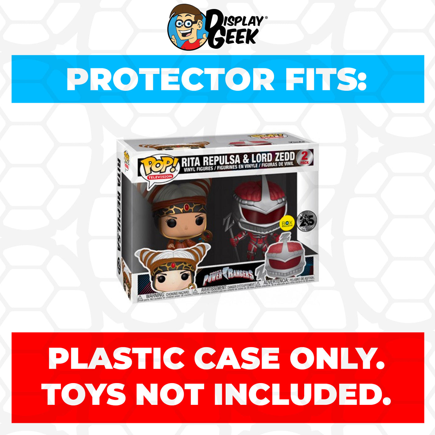 Pop Protector for 2 Pack Rita Repulsa & Lord Zedd Funko Pop on The Protector Guide App by Display Geek