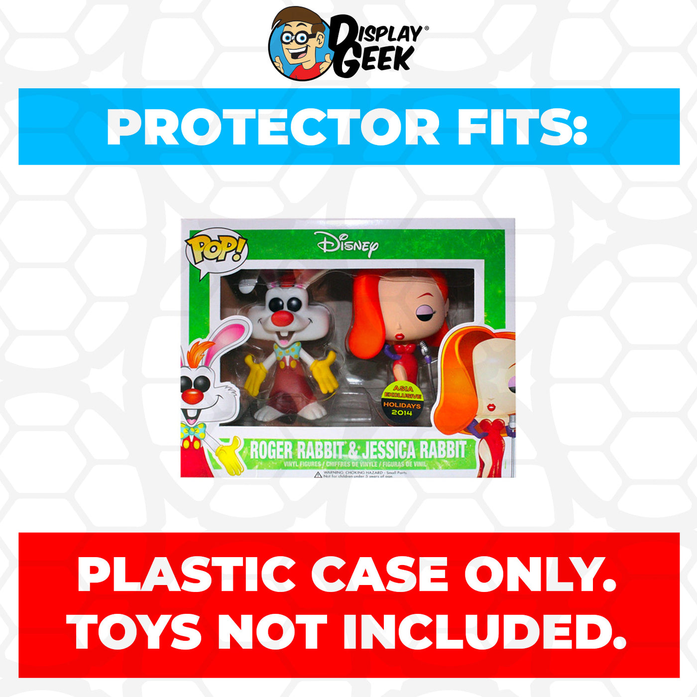 Pop Protector for 2 Pack Roger Rabbit & Jessica Rabbit Funko Pop on The Protector Guide App by Display Geek