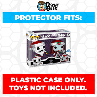 Pop Protector for 2 Pack Santa Jack & Christmas Sally Diamond Funko Pop on The Protector Guide App by Display Geek