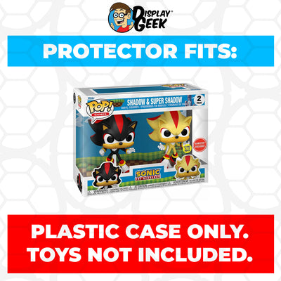 Pop Protector for 2 Pack Sonic the Hedgehog Shadow & Super Shadow Glow in the Dark GameStop Funko Pop on The Protector Guide App by Display Geek