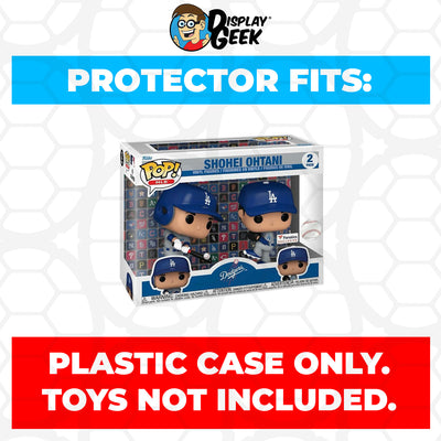 Pop Protector for 2 Pack Shohei Ohtani Dodgers Alternate Uniform Funko Pop on The Protector Guide App by Display Geek