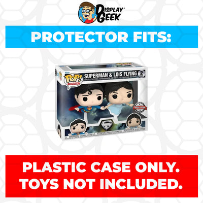 Pop Protector for 2 Pack Superman & Lois Flying Funko Pop on The Protector Guide App by Display Geek