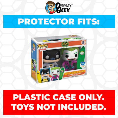 Pop Protector for 2 Pack Surf's Up Batman & the Joker 1966 Funko Pop on The Protector Guide App by Display Geek