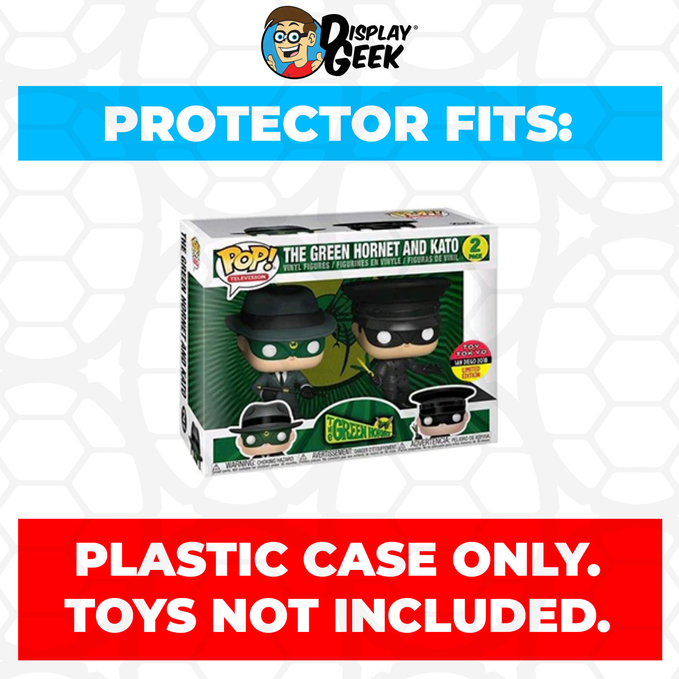 Pop Protector for 2 Pack The Green Hornet & Kato SDCC Funko Pop on The Protector Guide App by Display Geek