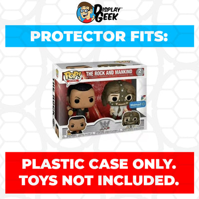 Pop Protector for 2 Pack The Rock and Mankind Funko Pop on The Protector Guide App by Display Geek