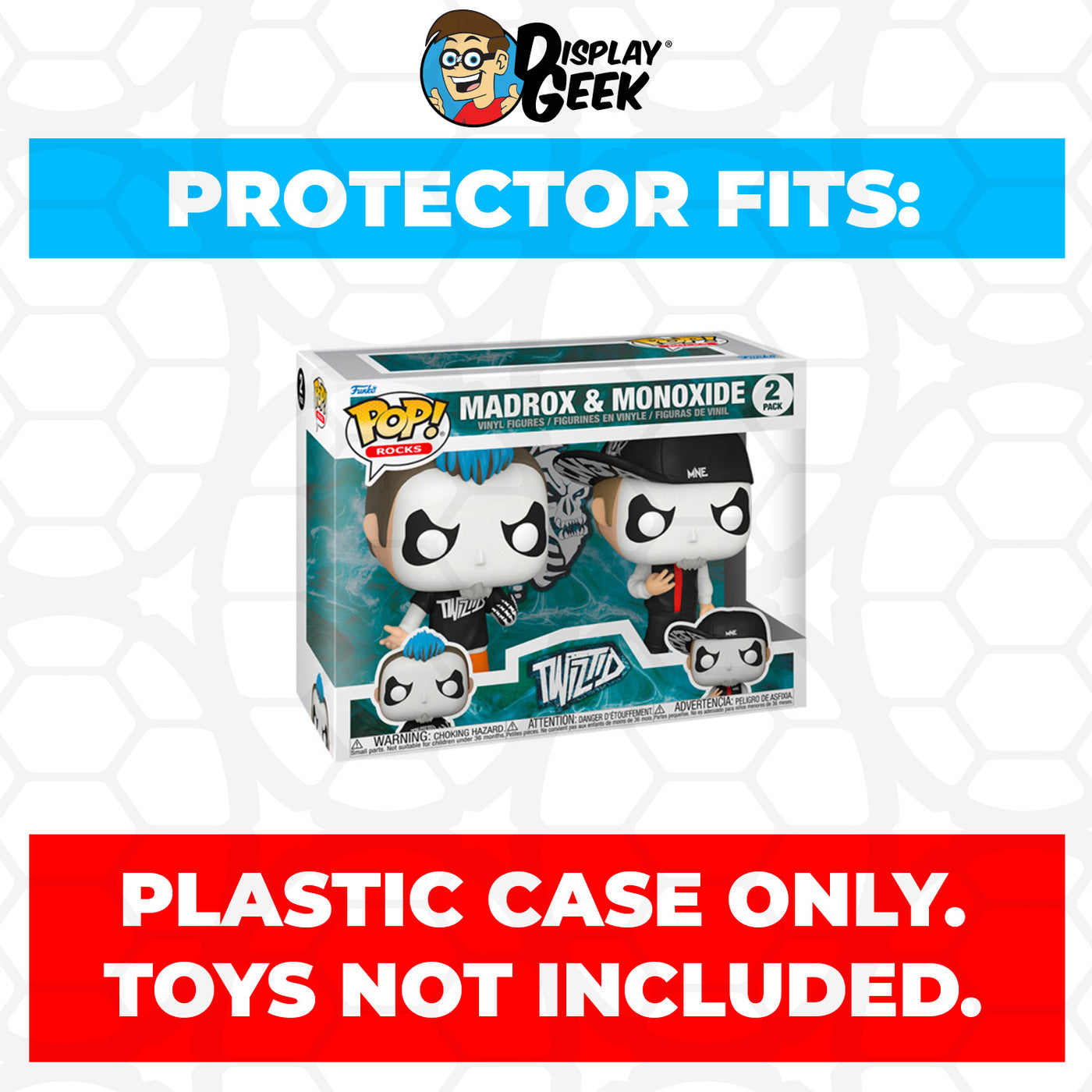 Pop Protector for 2 Pack Twiztid Madrox & Monoxide Funko Pop on The Protector Guide App by Display Geek