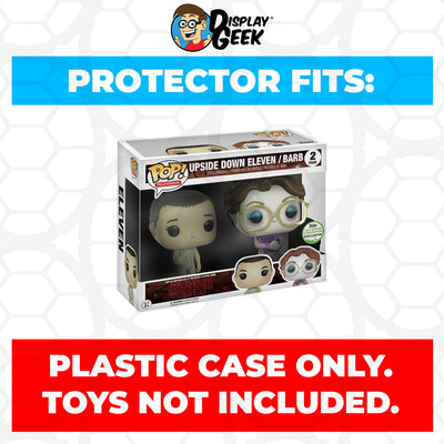 Pop Protector for 2 Pack Upside Down Eleven & Barb ECCC Funko Pop on The Protector Guide App by Display Geek