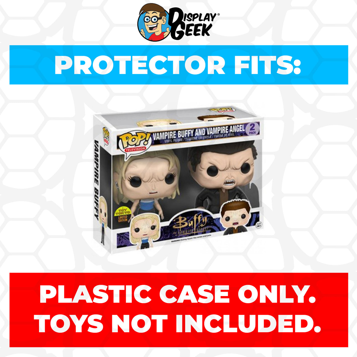 Pop Protector for 2 Pack Vampire Buffy and Vampire Angel SDCC Funko Pop on The Protector Guide App by Display Geek