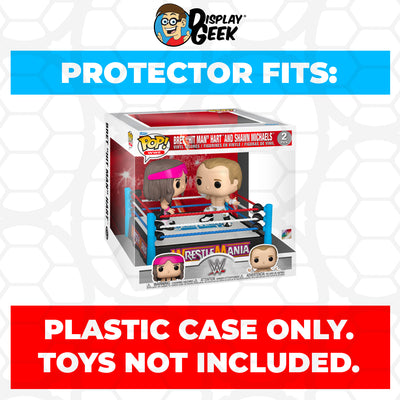 Pop Protector for 2 Pack WWE Ring Bret Hit Man Hart and Shawn Michaels Funko Pop on The Protector Guide App by Display Geek