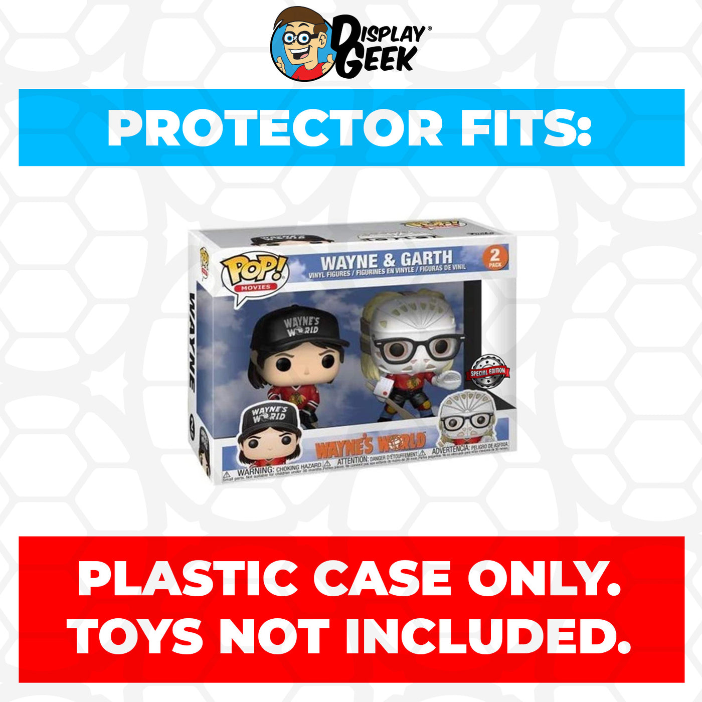 Pop Protector for 2 Pack Wayne & Garth Hockey Funko Pop on The Protector Guide App by Display Geek