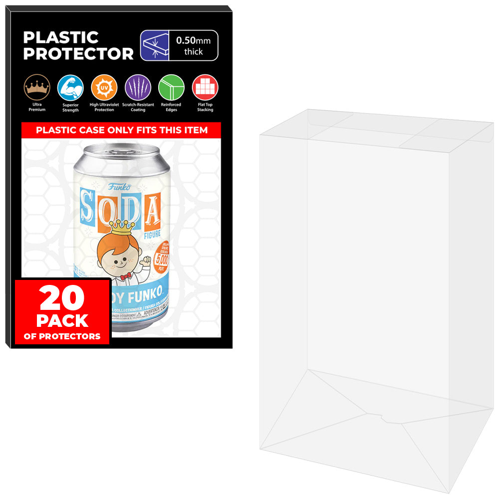 20 Pack of Funko Soda Pop Protectors 12 oz. on The Protector Guide App by Display Geek