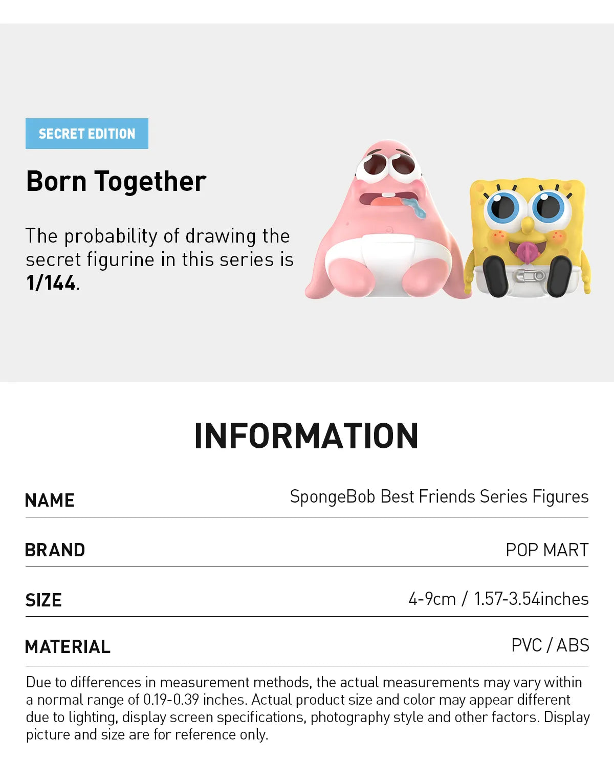 POP MART SpongeBob Best Friends Series Figures Blind Box