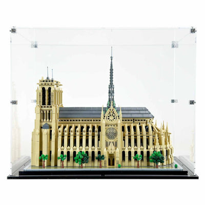 LEGO 21061 - Custom Acrylic Display Case for Architecture Notre-Dame de Paris (14h x 17.5w x 10.5d) by Display Geek Flying Box 3mm thick dust and dirt protection