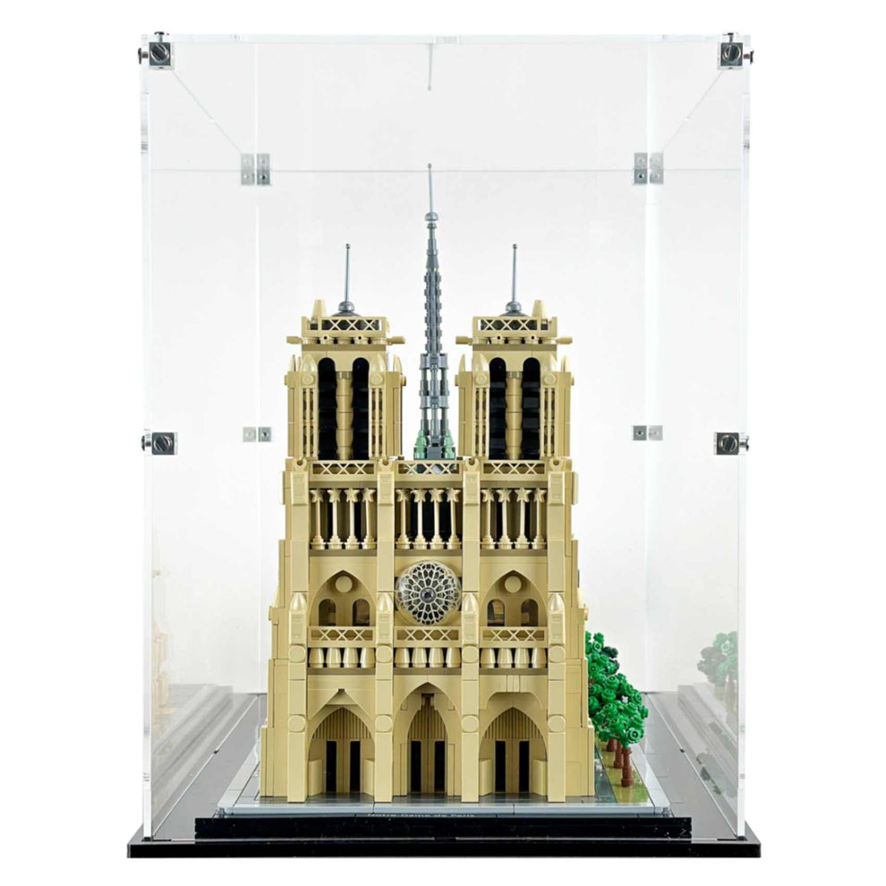 LEGO 21061 - Custom Acrylic Display Case for Architecture Notre-Dame de Paris (14h x 17.5w x 10.5d) by Display Geek Flying Box 3mm thick dust and dirt protection