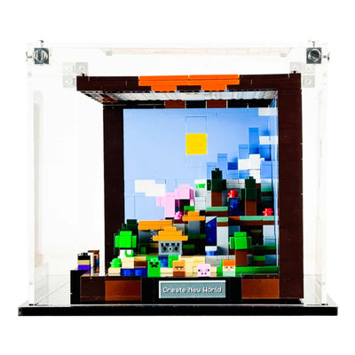 LEGO Model 21265 - 3mm thick Custom Acrylic Display Case for Minecraft The Crafting Table (6.5h x 7.3w x 7.3d)