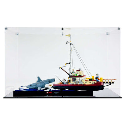 LEGO 21350 - 3mm thick Custom Acrylic Display Case for Jaws (14.7h x 24.5w x 8.5d) by Display Geek Flying Box 3mm thick dust and dirt protection