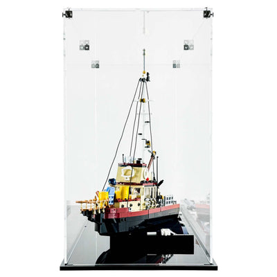 LEGO 21350 - 3mm thick Custom Acrylic Display Case for Jaws (14.7h x 24.5w x 8.5d) by Display Geek Flying Box 3mm thick dust and dirt protection