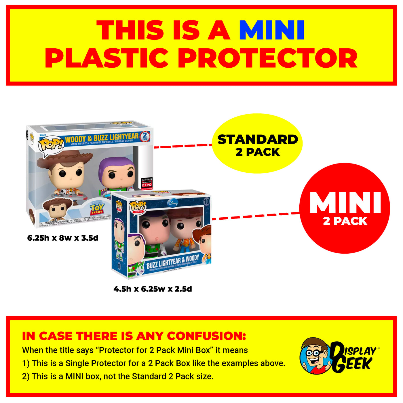 Pop Protector 2 Pack Mini Information - 0.50mm thick Pop Shield - Available on The Protector Guide App by Display Geek