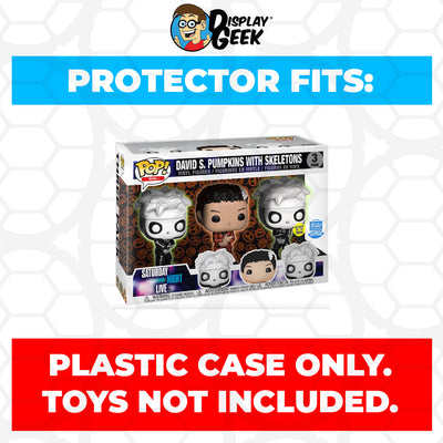 Pop Protector for 3 Pack SNL David S. Pumpkins with Skeletons Glow Funko Pop on The Protector Guide App by Display Geek