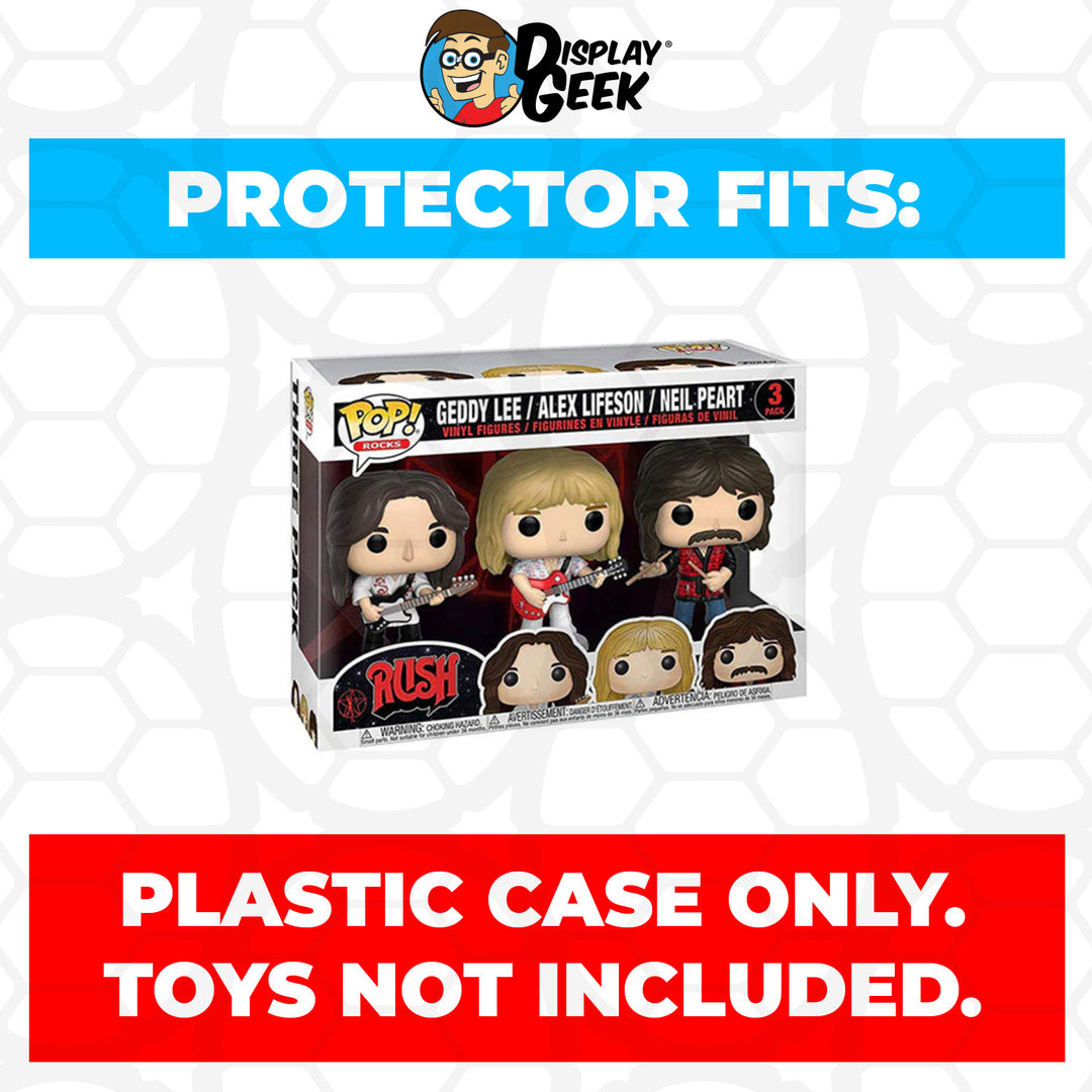 Pop Protector for 3 Pack Rush Geddy Lee, Alex Lifeson & Neil Peart