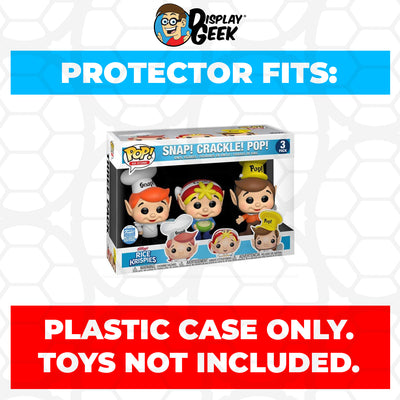 Pop Protector for 3 Pack Rice Krispies Snap! Crackle! Pop! Funko Pop on The Protector Guide App by Display Geek