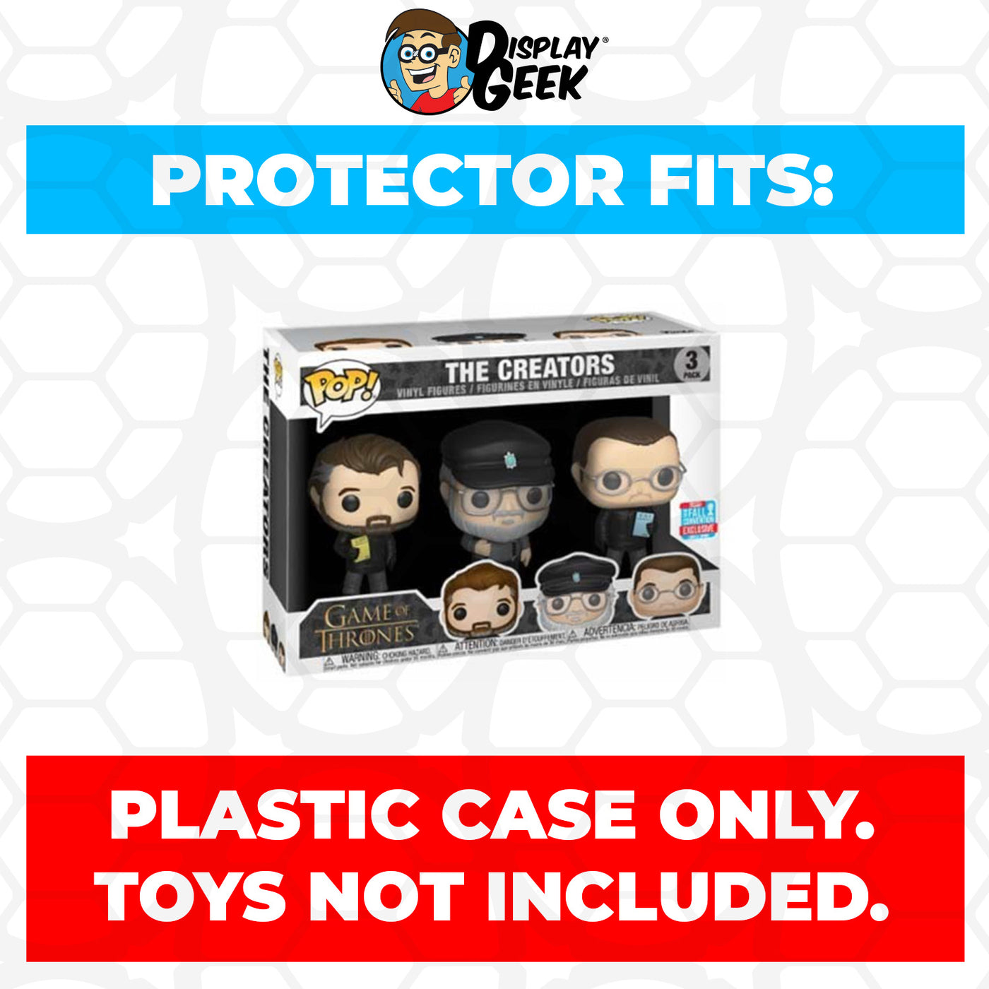 Pop Protector for 3 Pack The Creators NYCC Funko Pop on The Protector Guide App by Display Geek