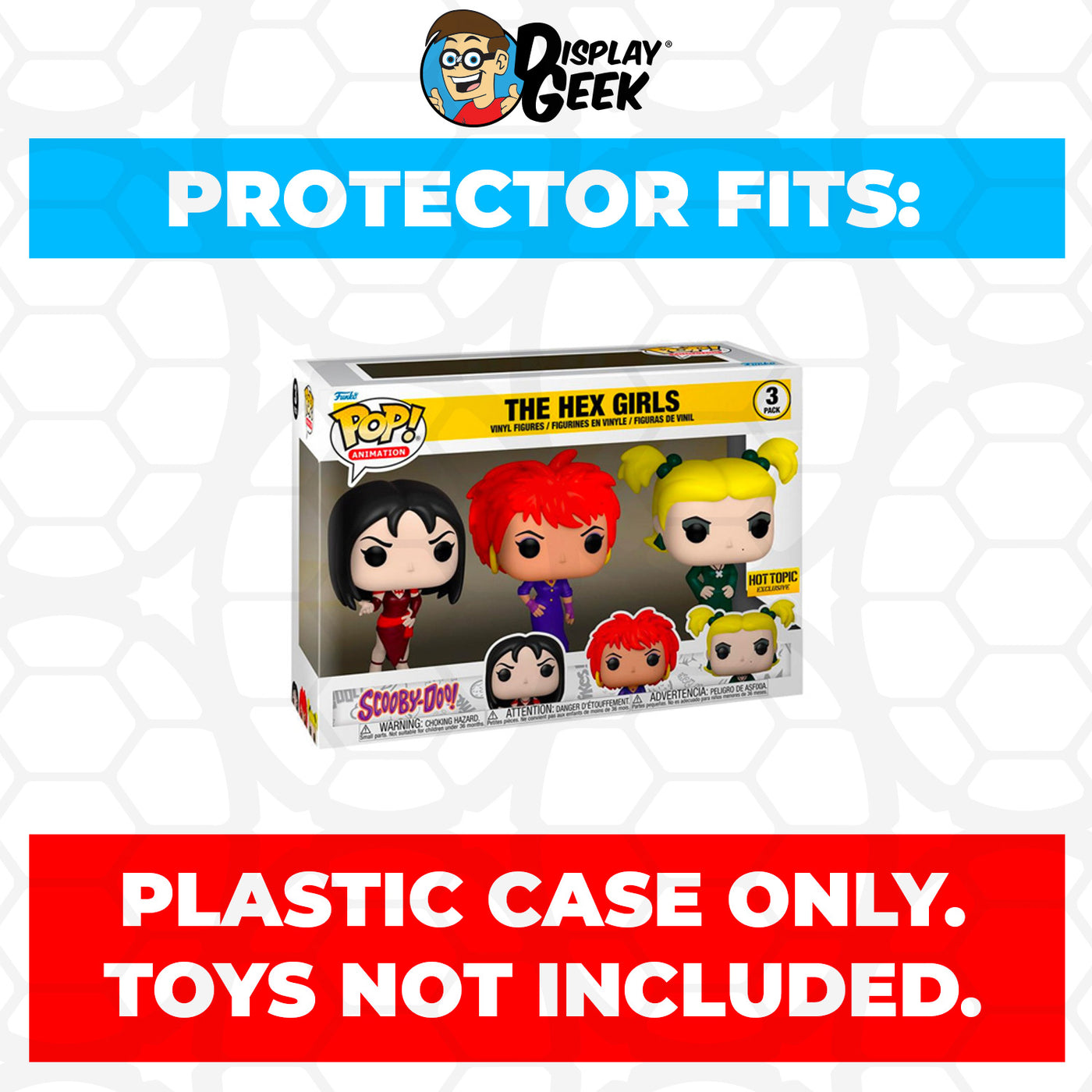 Pop Protector for 3 Pack The Hex Girls Funko Pop on The Protector Guide App by Display Geek
