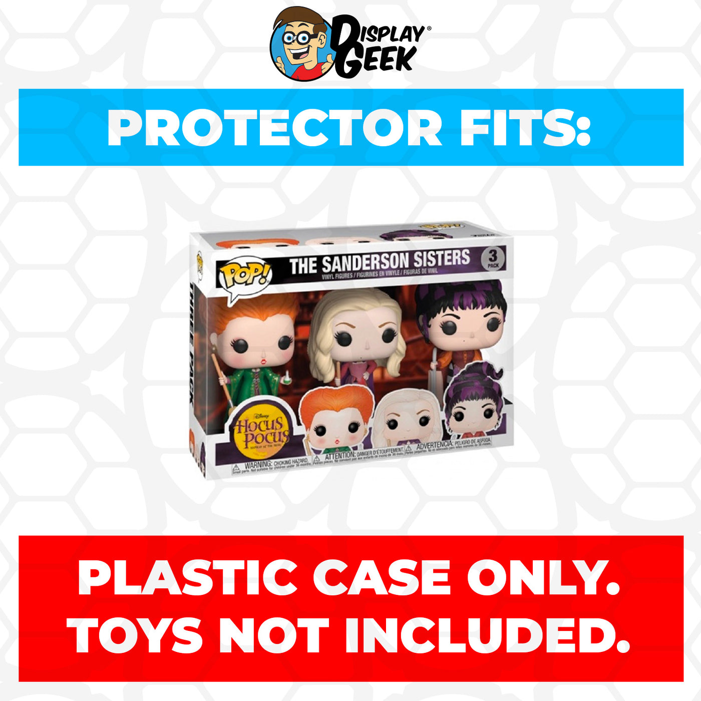 Pop Protector for 3 Pack The Sanderson Sisters Funko Pop on The Protector Guide App by Display Geek