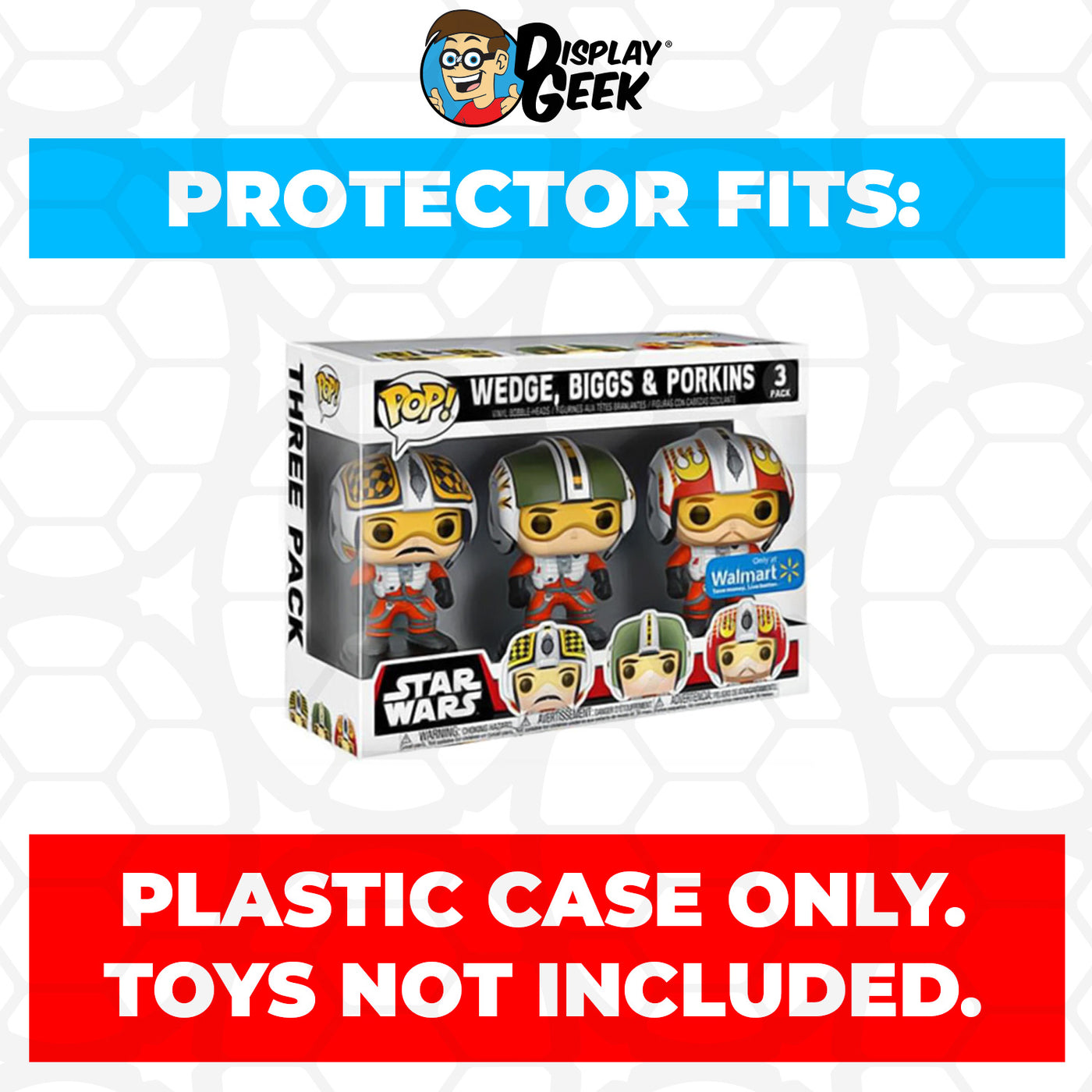 Pop Protector for 3 PackPop Protector for 3 Pack Wedge, Biggs & Porkins Funko Pop on The Protector Guide App by Display Geek