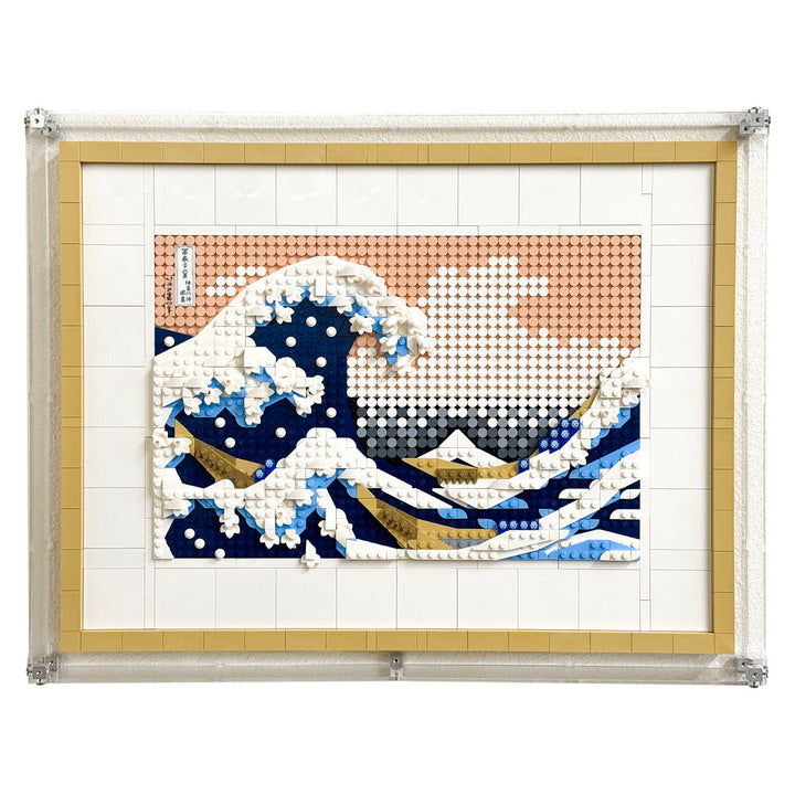 Custom Acrylic Wall Mount Display for LEGO Model 31208 - Hokusai