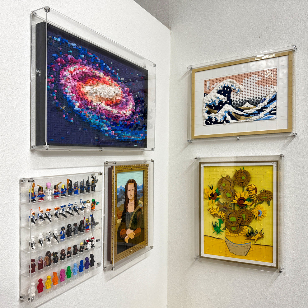 Custom Acrylic Wall Mount Display for LEGO Model 31208 - Hokusai