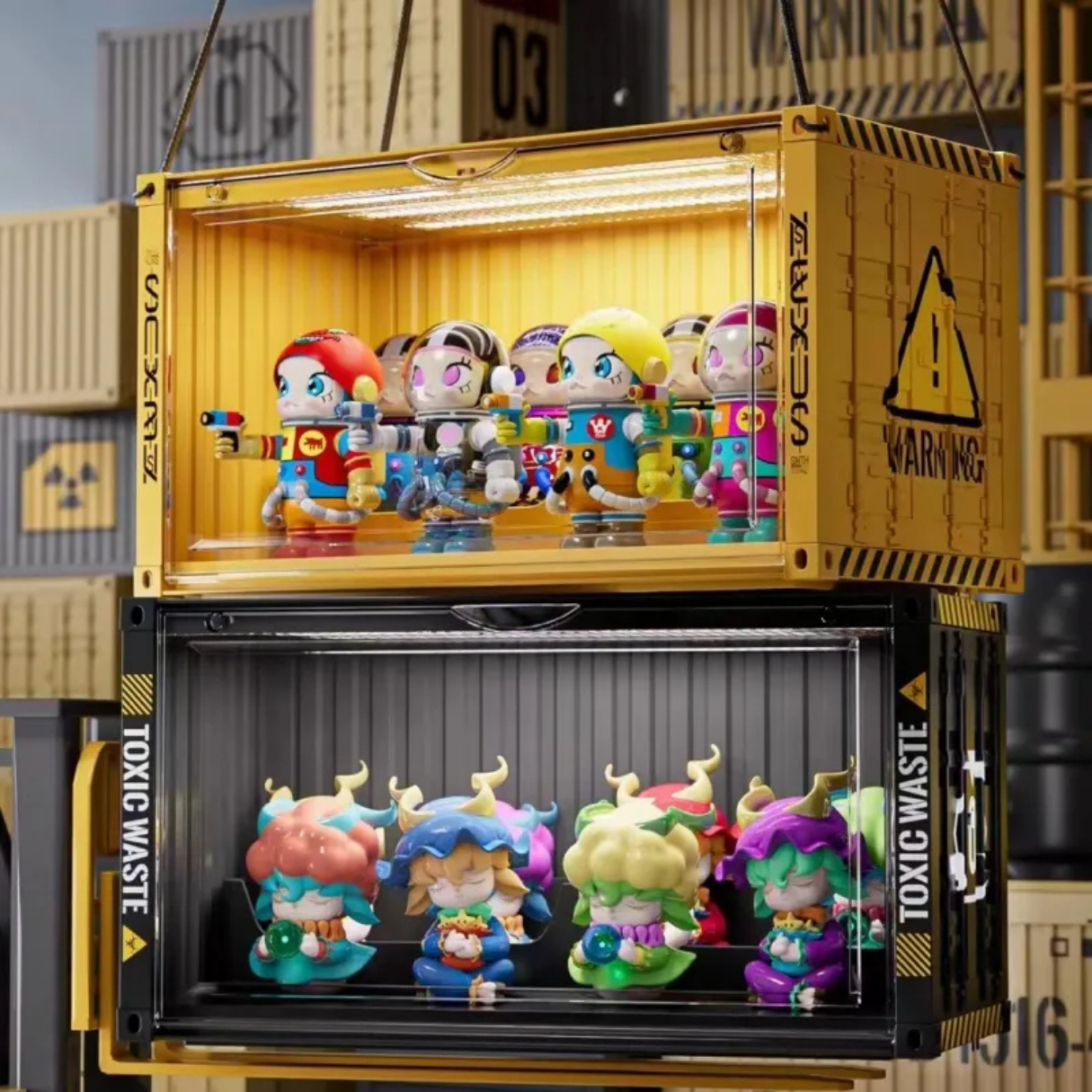 CONTAINER DESIGN - Display Case with LED Light for Blind Box Figures (Plastic)