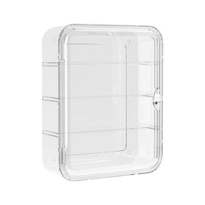 4 TIER - Wall Mountable Transparent Display Case for Blind Box Figures (Plastic)