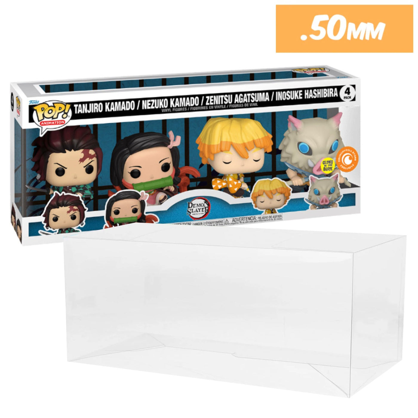demon slayer 4 pack best funko pop protectors thick strong uv scratch flat top stack vinyl display geek plastic shield vaulted eco armor fits collect protect display case kollector protector