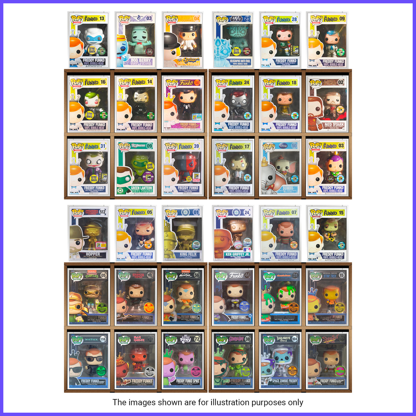 4 x GRAIL KUBBIE BROWN (3x2) - In Box Display Case for Funko Pops in Acrylic Hard Stack Armor (Cardboard)