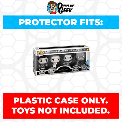 Pop Protector for 4 Pack Justice League Zack Snyder Cut Metallic Funko Pop on The Protector Guide App by Display Geek