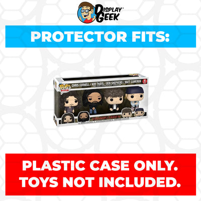 Pop Protector for 4 Pack Soundgarden - Chris Cornell, Kim Thayil, Ben Shepherd & Matt Cameron Funko Pop on The Protector Guide App by Display Geek