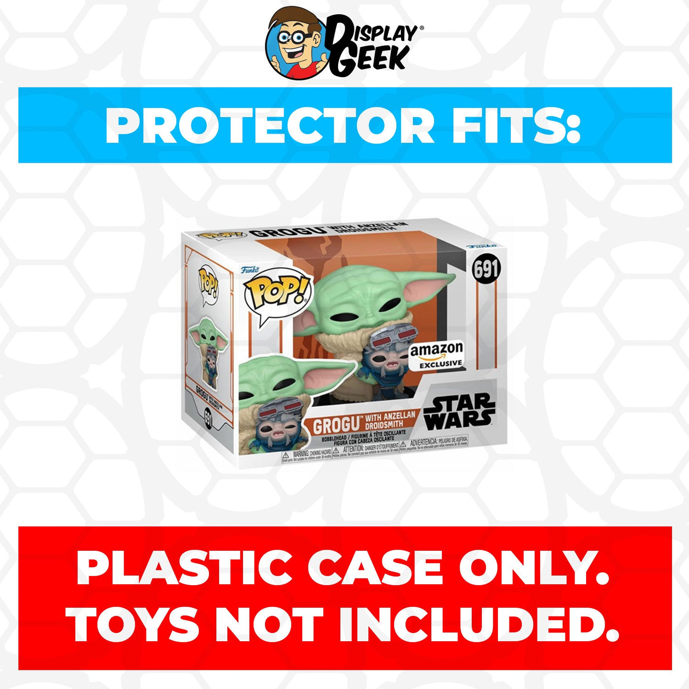 50 Pack of Pop Protector for 4 inch Standard Funko Pops on The Protector Guide App by Display Geek