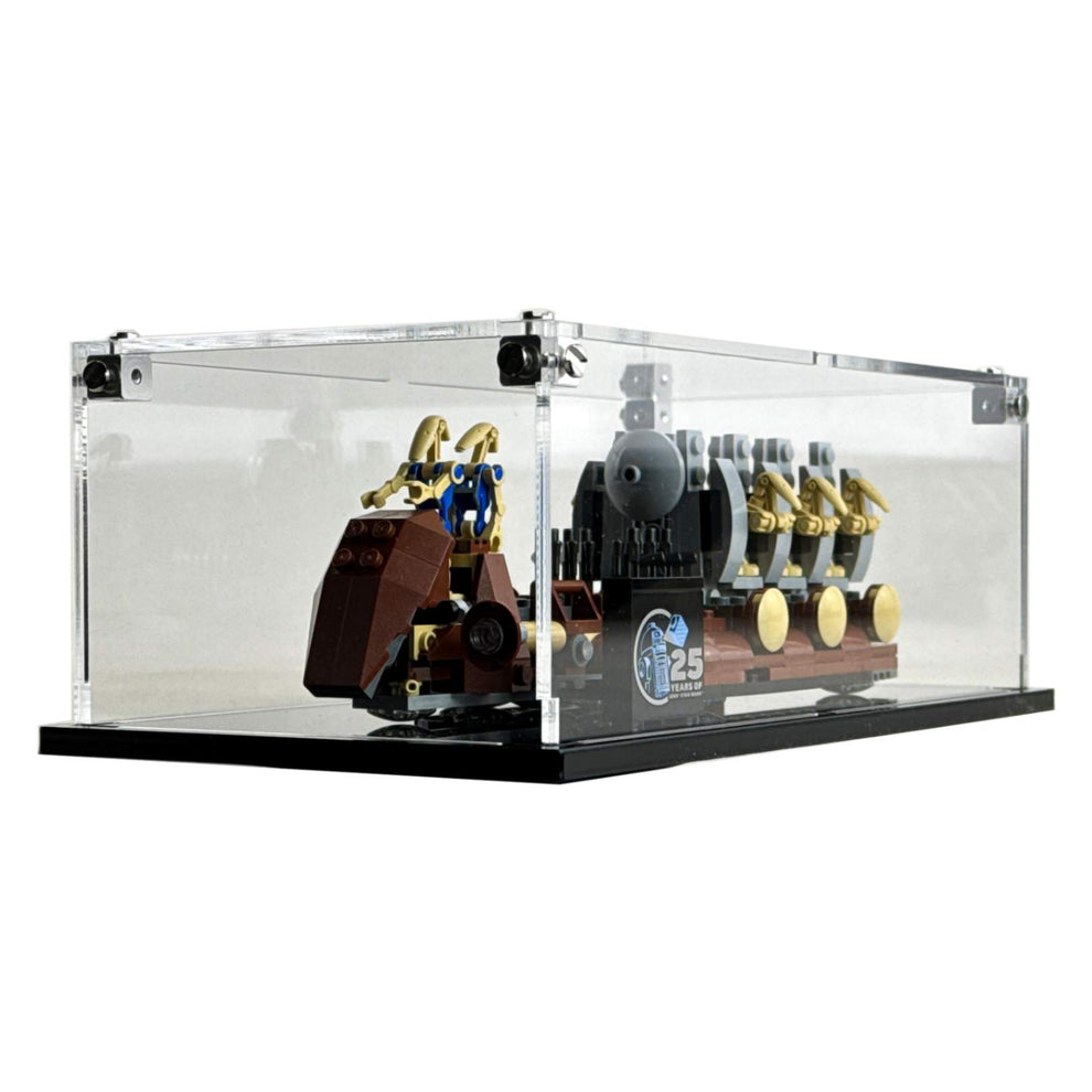 LEGO 40686 - Custom Acrylic Display Case for Star Wars Trade Federation Troop Carrier (3.5h x 9.5w x 5d) by Display Geek Flying Box 3mm thick dust and dirt protection