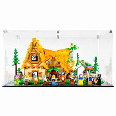 LEGO Model 43242 - 3mm thick Custom Acrylic Display Case for Disney Snow White and the Seven Dwarfs Cottage (9.4h x 18.25w x 10.5d)