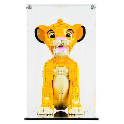 LEGO 43247 - 3mm thick Custom Acrylic Display Case for Young Simba The Lion King (12.5h x 13w x 7.5d) by Display Geek Flying Box 3mm thick dust and dirt protection