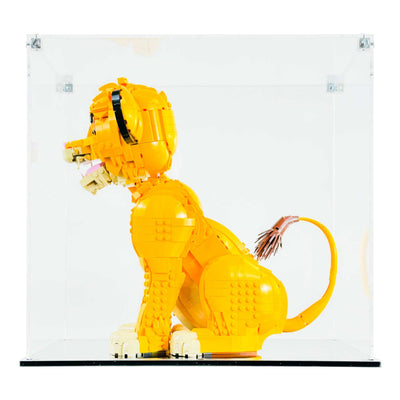 LEGO 43247 - 3mm thick Custom Acrylic Display Case for Young Simba The Lion King (12.5h x 13w x 7.5d) by Display Geek Flying Box 3mm thick dust and dirt protection