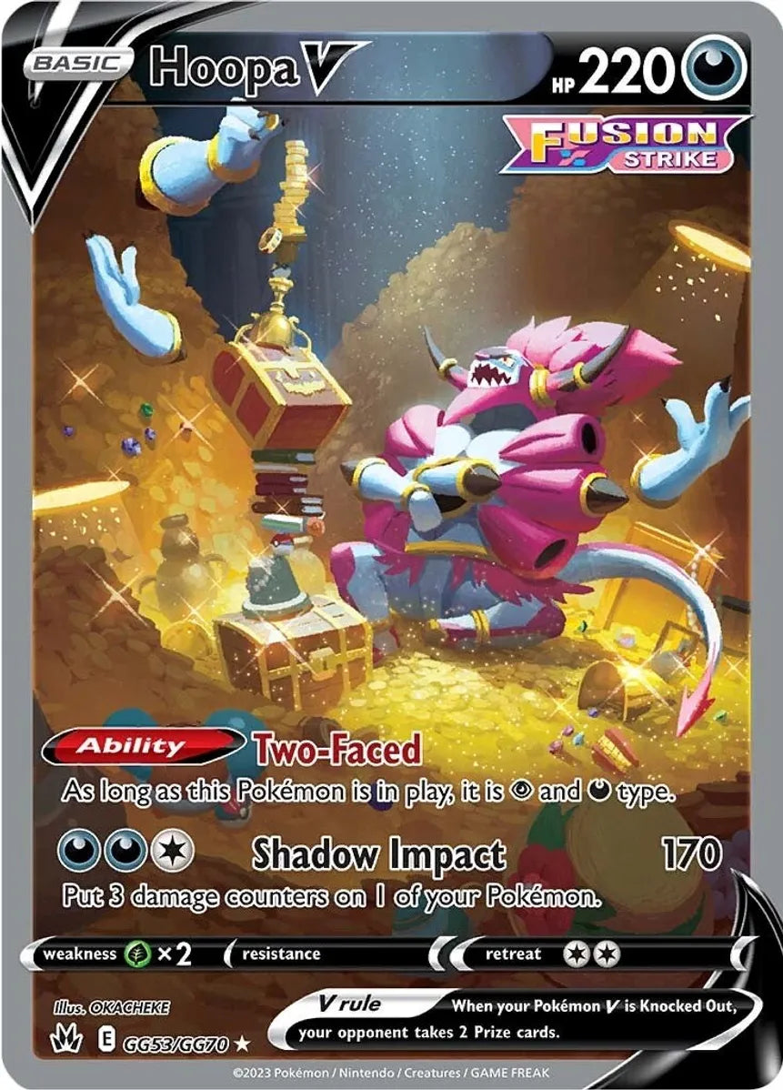 PCG: GG53/GG70 CRZ (Galarian G), Hoopa V (Holo Foil)