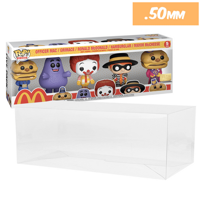 mcdonalds 5 pack best funko pop protectors thick strong uv scratch flat top stack vinyl display geek plastic shield vaulted eco armor fits collect protect display case kollector protector