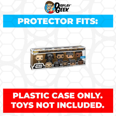 Pop Protector for 5 Pack Obi-Wan Kenobi, Darth Vader, Kawlan Roken, Tala Durith & Reva Third Sister Funko Pop on The Protector Guide App by Display Geek