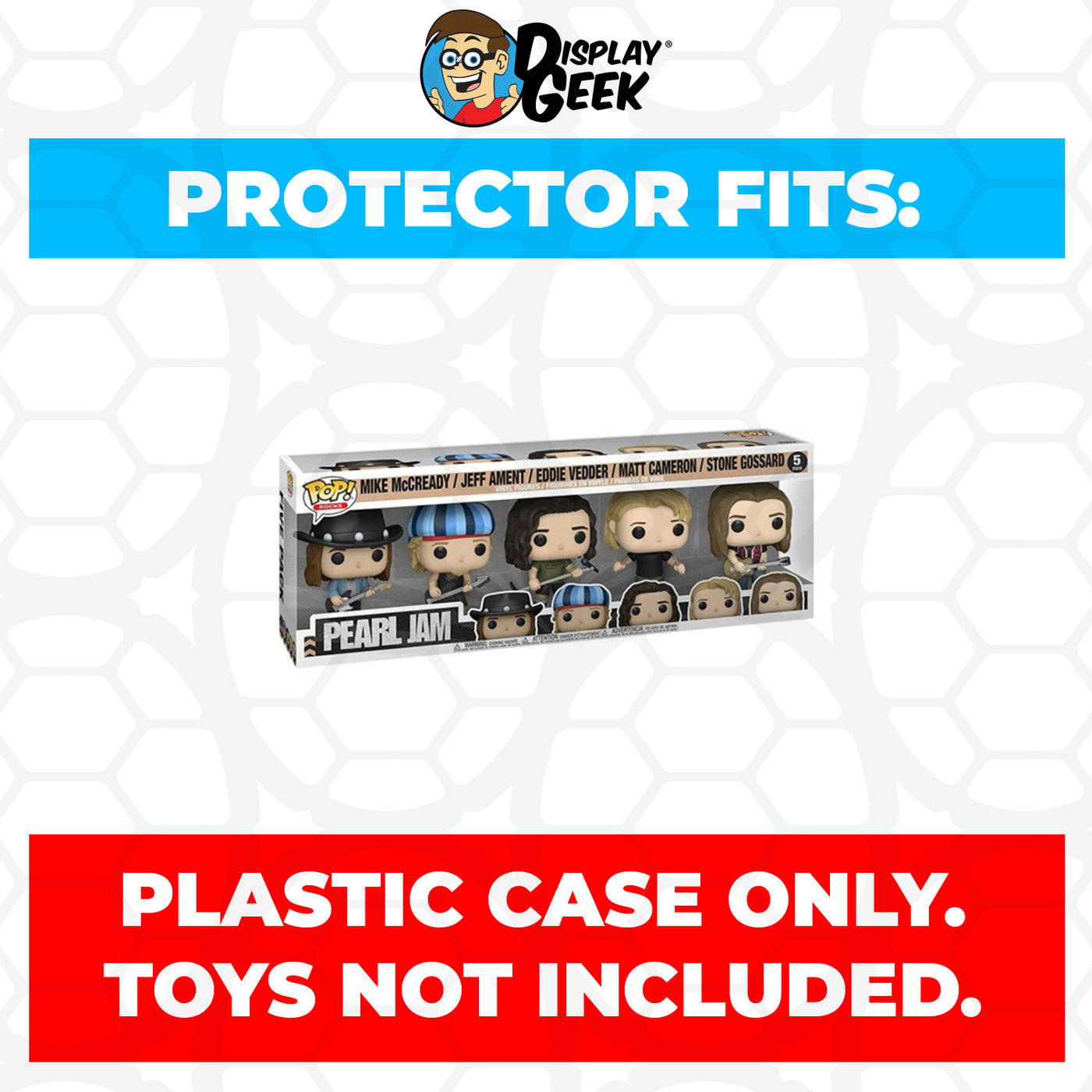 Pop Protector for 5 Pack Pearl Jam Funko Pop on The Protector Guide App by Display Geek