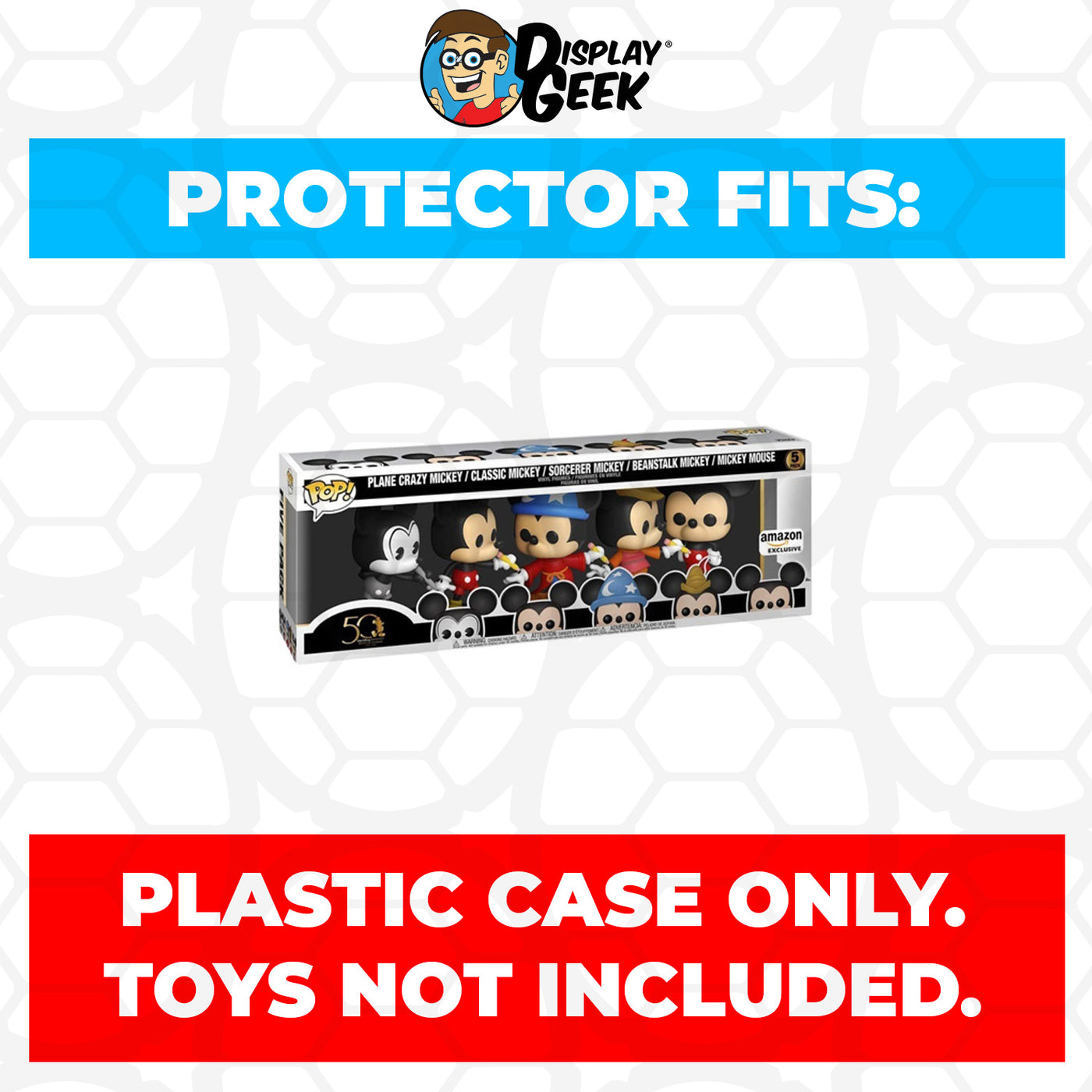 Pop Protector for 5 Pack Plane Crazy Mickey Mouse Archives Funko Pop on The Protector Guide App by Display Geek