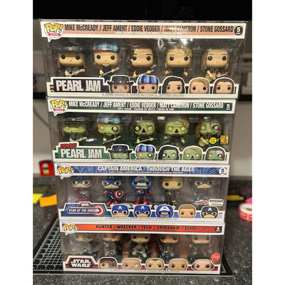 pearl jam glow 5 pack best funko pop protectors thick strong uv scratch flat top stack vinyl display geek plastic shield vaulted eco armor fits collect protect display case kollector protector