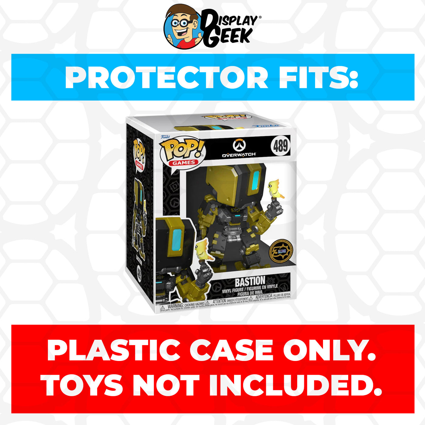 Pop Protector for 6 inch Bastion Gold Metallic #489 Super Funko Pop on The Protector Guide App by Display Geek