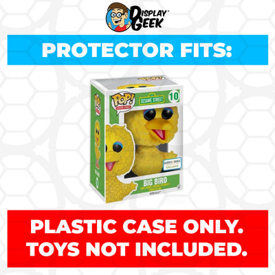 Pop Protector for 6 inch Big Bird Flocked #10 Super Funko Pop on The Protector Guide App by Display Geek